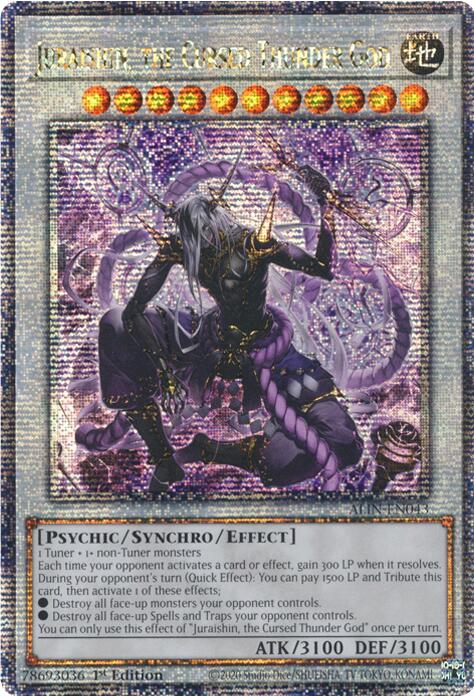 Juraishin, the Cursed Thunder God [ALIN-EN043] Quarter Century Secret Rare | Enigma On Main