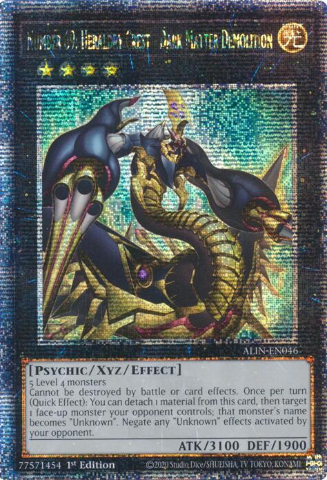 Number 69: Heraldry Crest - Dark Matter Demolition [ALIN-EN046] Quarter Century Secret Rare | Enigma On Main