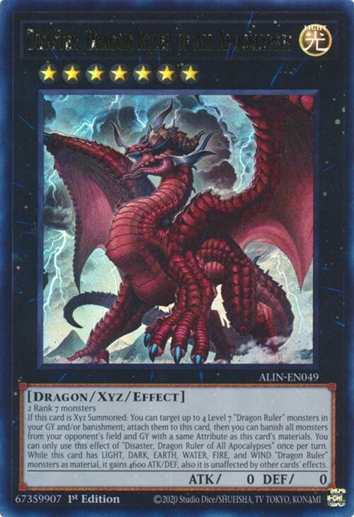 Disaster, Dragon Ruler of All Apocalypses [ALIN-EN049] Ultra Rare | Enigma On Main