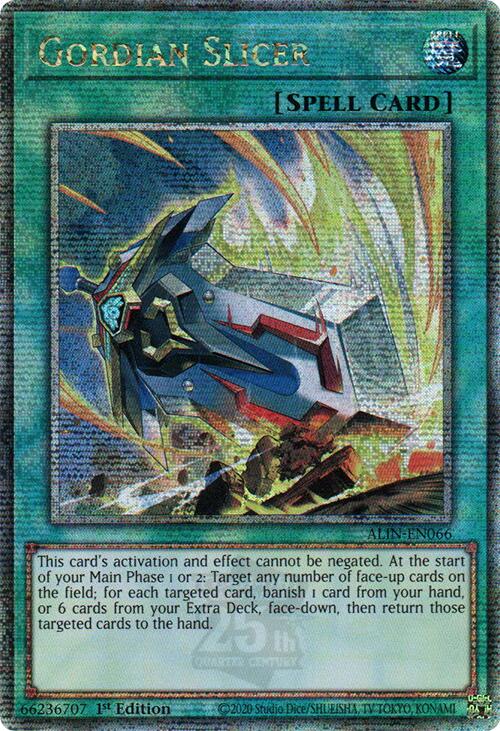 Gordian Slicer [ALIN-EN066] Quarter Century Secret Rare | Enigma On Main