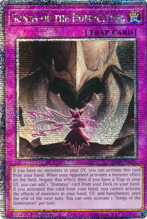 Songs of the Dominators [ALIN-EN078] Quarter Century Secret Rare | Enigma On Main