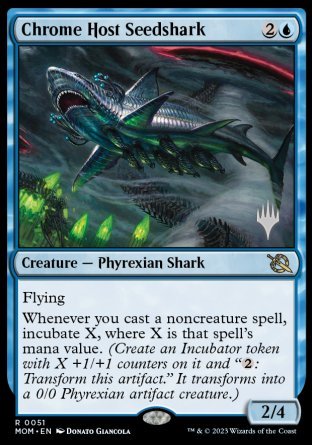 Chrome Host Seedshark (Promo Pack) [March of the Machine Promos] | Enigma On Main