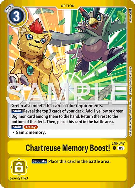 Chartreuse Memory Boost! [LM-047] (Limited Card Pack -Billion Bullet-) [Limited Card Pack -Billion Bullet-] | Enigma On Main