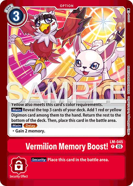 Vermillion Memory Boost! [LM-045] (Limited Card Pack -Billion Bullet-) [Limited Card Pack -Billion Bullet-] | Enigma On Main