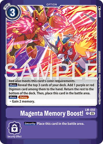 Magenta Memory Boost! [LM-050] (Limited Card Pack -Billion Bullet-) [Limited Card Pack -Billion Bullet-] | Enigma On Main