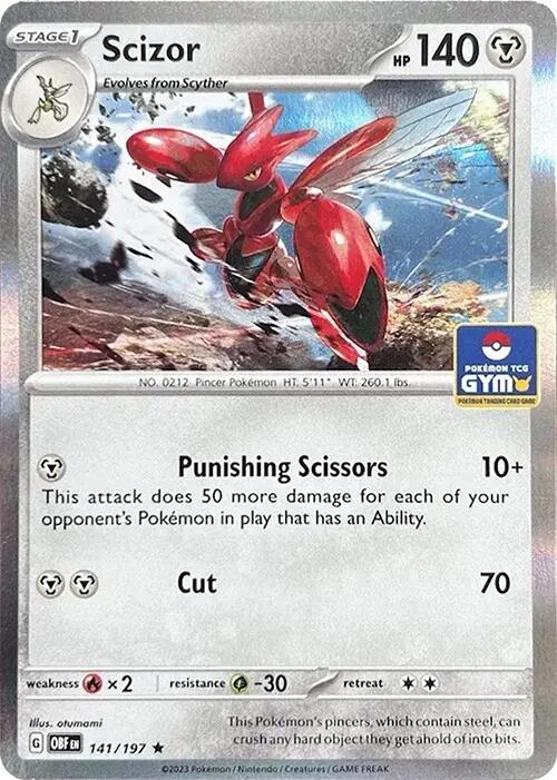 Scizor (141/197) (Pokemon Gym Promo) [Scarlet & Violet: Obsidian Flames] | Enigma On Main