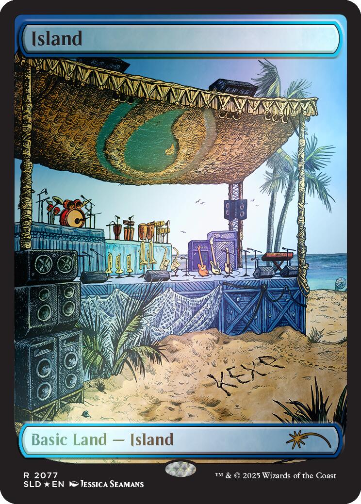 Island (2077) (Rainbow Foil) [Secret Lair Drop Series] | Enigma On Main