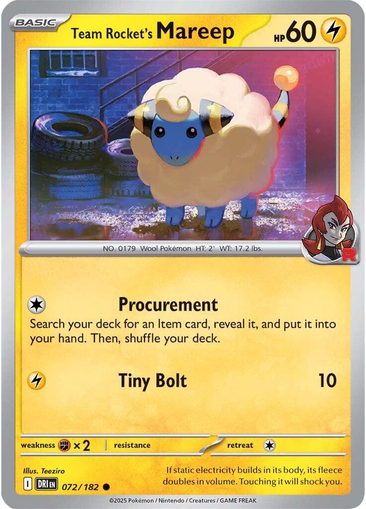 Team Rocket's Mareep (072/182) [Scarlet & Violet: Destined Rivals] | Enigma On Main