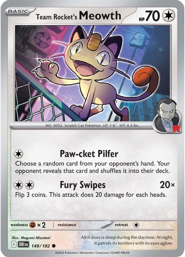 Team Rocket's Meowth (149/182) [Scarlet & Violet: Destined Rivals] | Enigma On Main