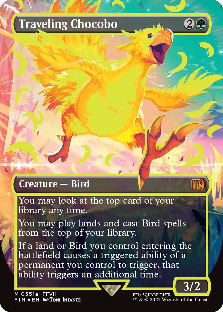 Traveling Chocobo (Borderless) (Neon Ink Yellow) [FINAL FANTASY] | Enigma On Main