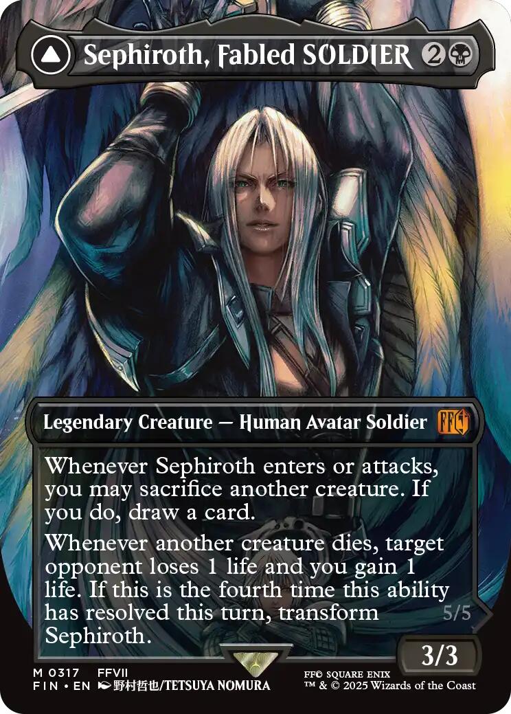 Sephiroth, Fabled SOLDIER // Sephiroth, One-Winged Angel (Borderless) (0317) [FINAL FANTASY] | Enigma On Main