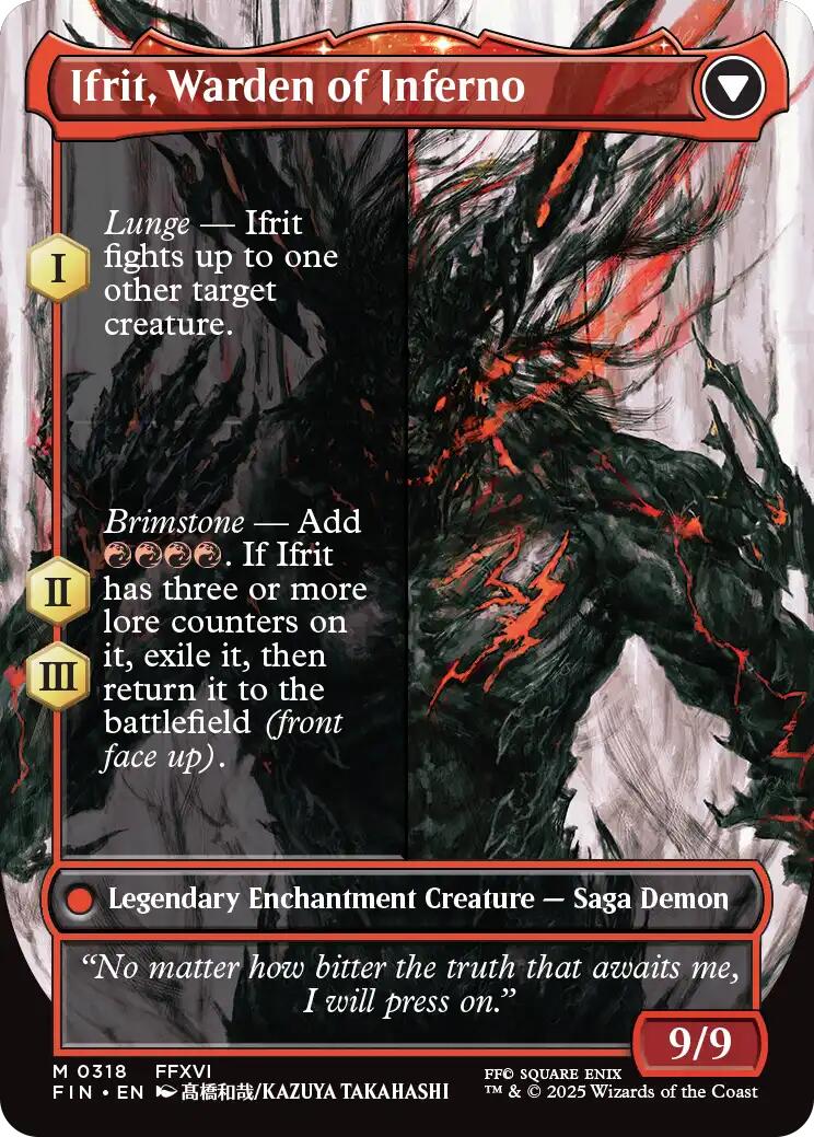 Clive, Ifrit's Dominant // Ifrit, Warden of Inferno (Borderless) (0318) [FINAL FANTASY] | Enigma On Main