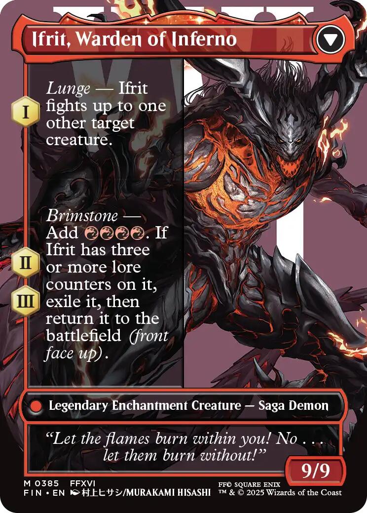 Clive, Ifrit's Dominant // Ifrit, Warden of Inferno (Borderless) (0385) [FINAL FANTASY] | Enigma On Main