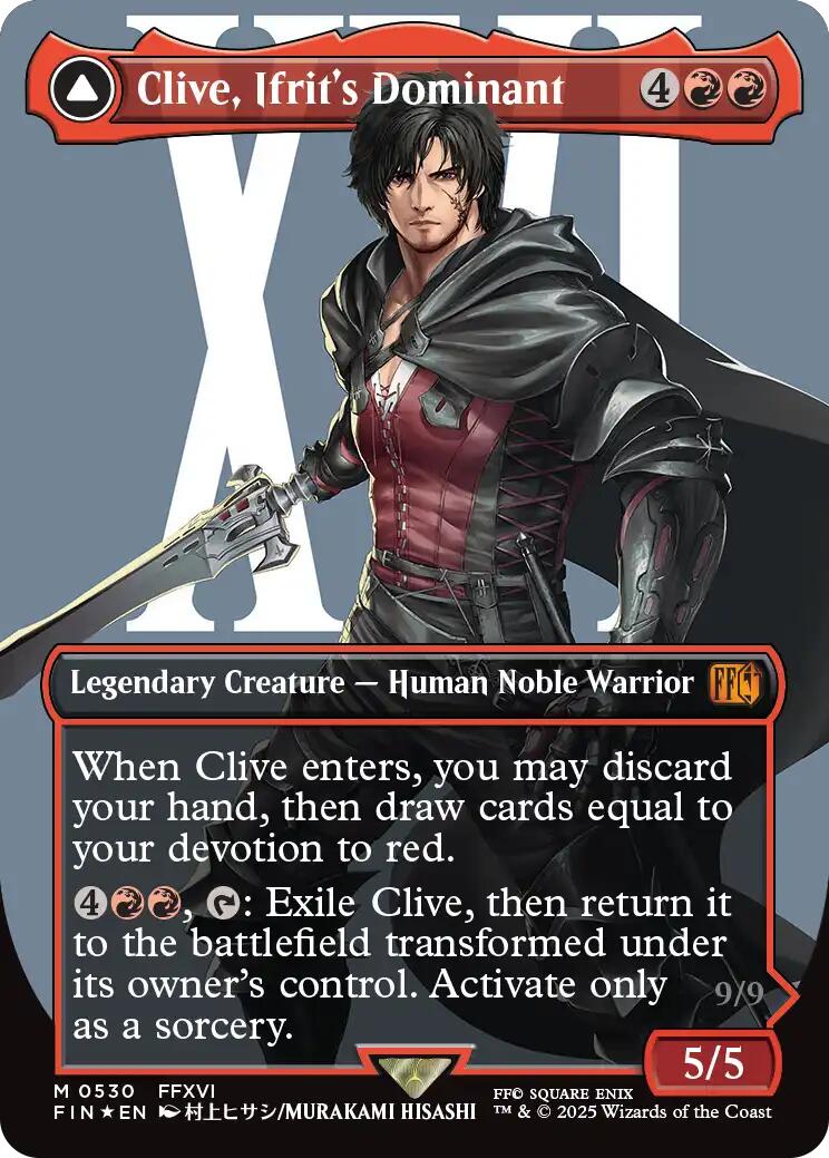 Clive, Ifrit's Dominant // Ifrit, Warden of Inferno (Borderless) (Surge Foil) [FINAL FANTASY] | Enigma On Main