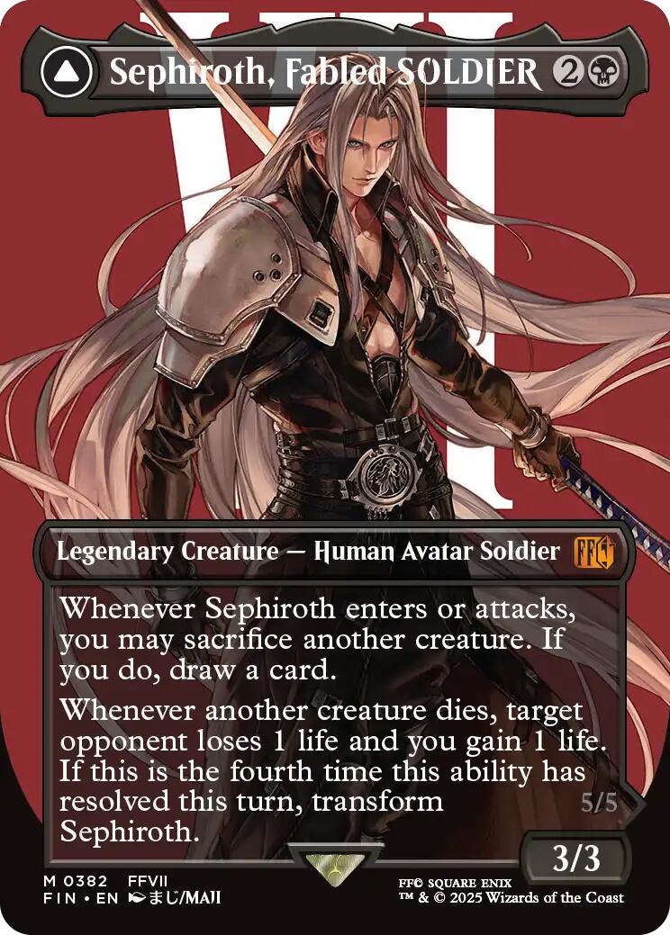 Sephiroth, Fabled SOLDIER // Sephiroth, One-Winged Angel (Borderless) (0382) [FINAL FANTASY] | Enigma On Main
