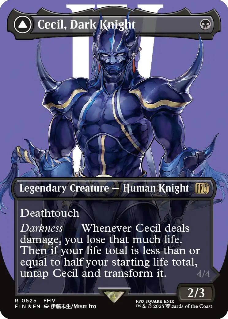 Cecil, Dark Knight // Cecil, Redeemed Paladin (Borderless) (Surge Foil) [FINAL FANTASY] | Enigma On Main