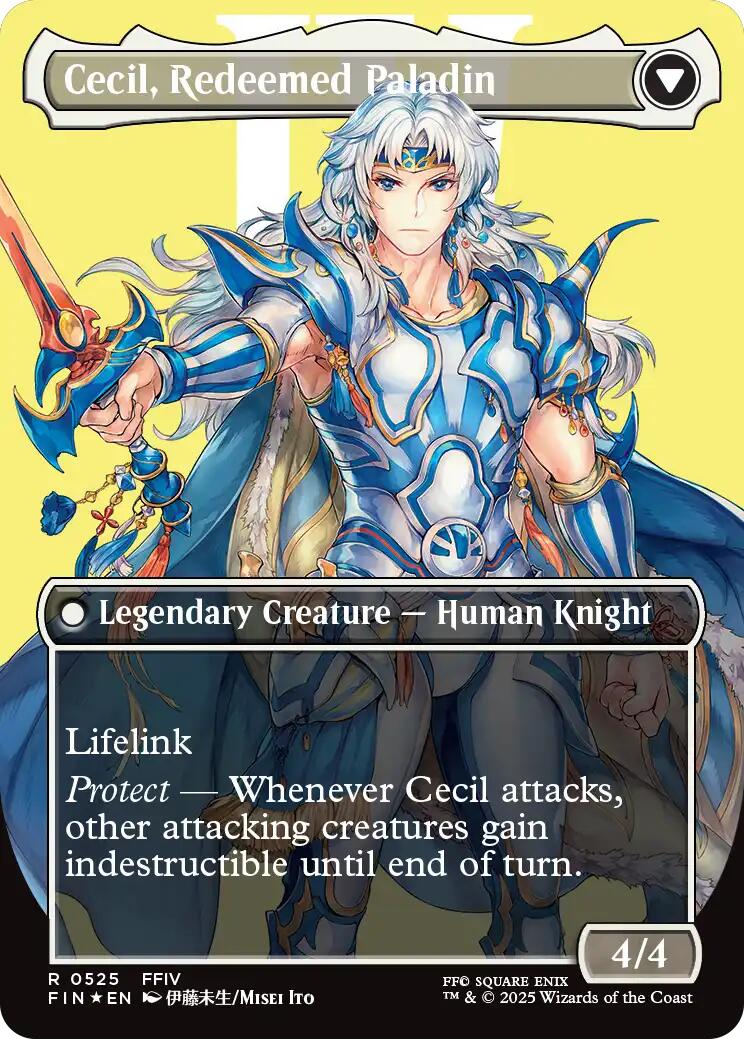 Cecil, Dark Knight // Cecil, Redeemed Paladin (Borderless) (Surge Foil) [FINAL FANTASY] | Enigma On Main