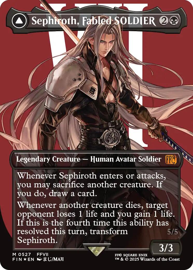 Sephiroth, Fabled SOLDIER // Sephiroth, One-Winged Angel (Borderless) (Surge Foil) [FINAL FANTASY] | Enigma On Main