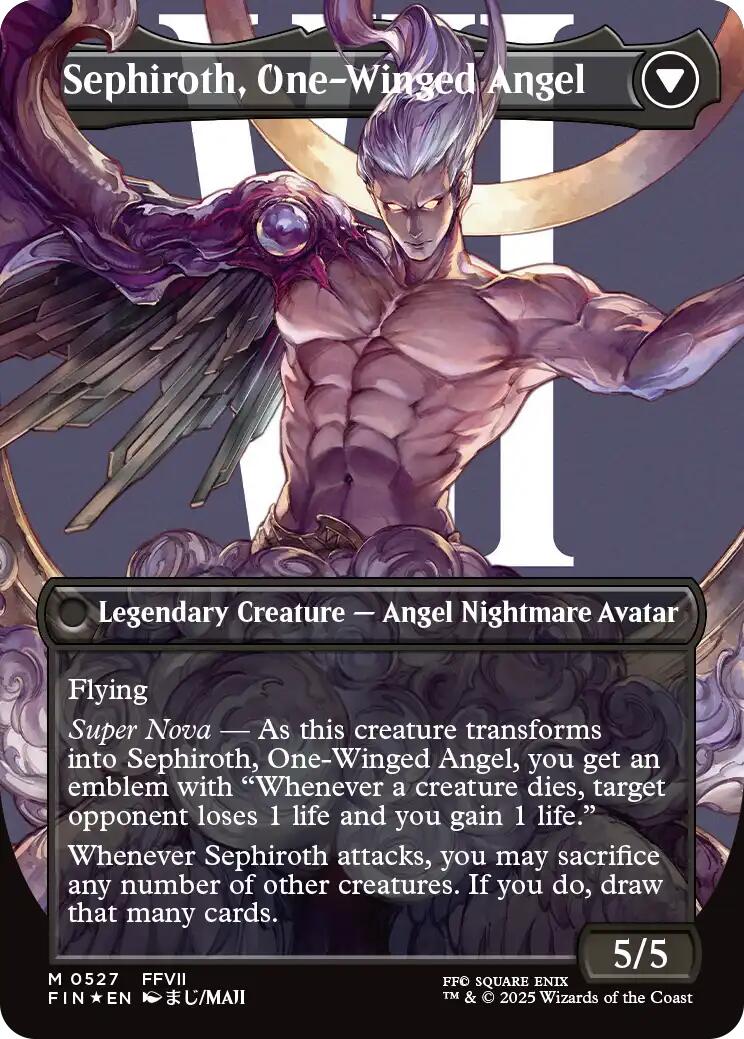 Sephiroth, Fabled SOLDIER // Sephiroth, One-Winged Angel (Borderless) (Surge Foil) [FINAL FANTASY] | Enigma On Main