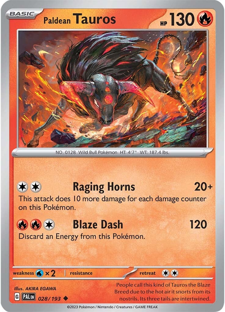 Paldean Tauros (028/193) [Scarlet & Violet: Paldea Evolved] | Enigma On Main