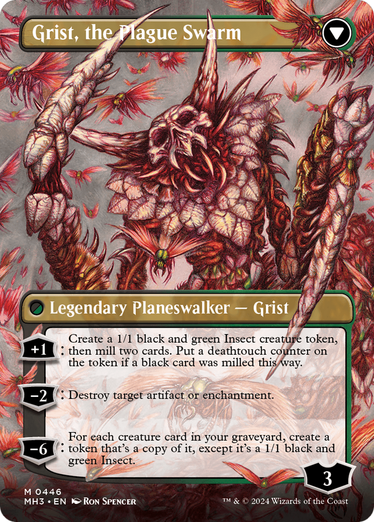 Grist, Voracious Larva // Grist, the Plague Swarm (Borderless) [Modern Horizons 3] | Enigma On Main