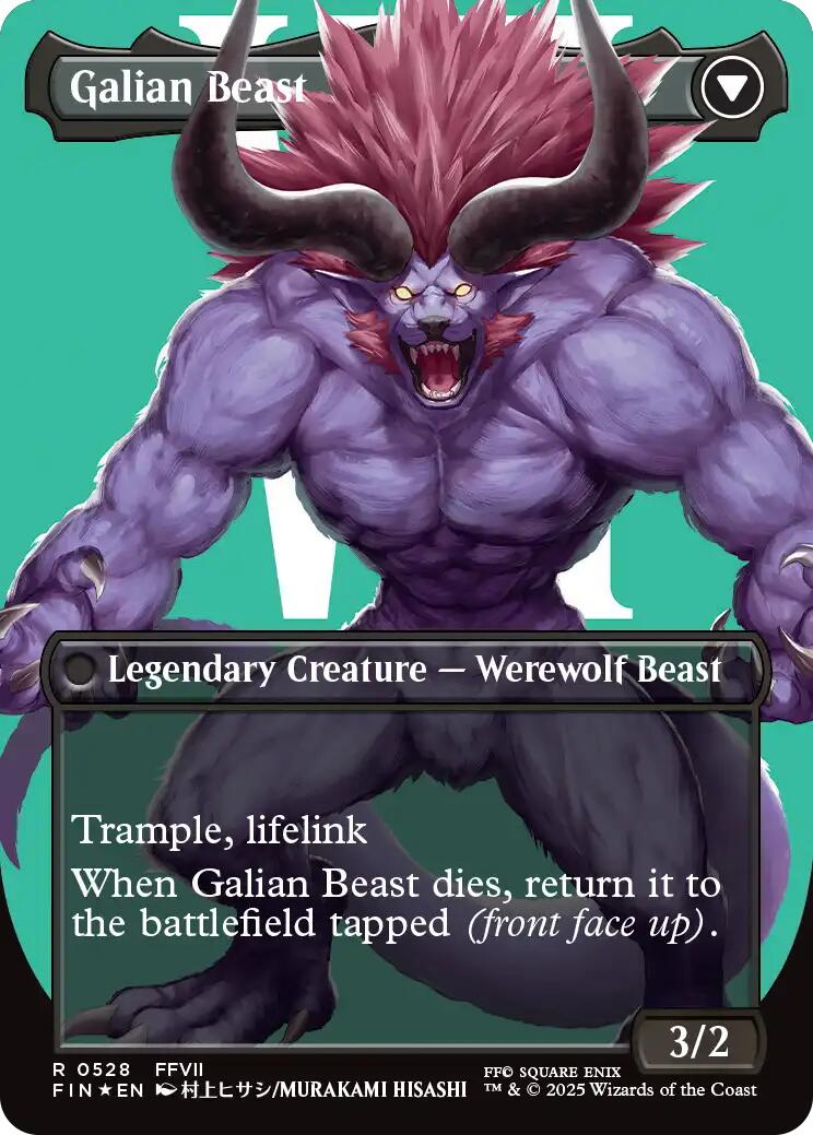 Vincent Valentine // Galian Beast (Borderless) (Surge Foil) [FINAL FANTASY] | Enigma On Main