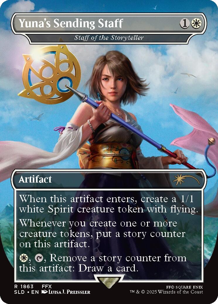 Yuna's Sending Staff - Staff of the Storyteller [Secret Lair Drop Series] | Enigma On Main