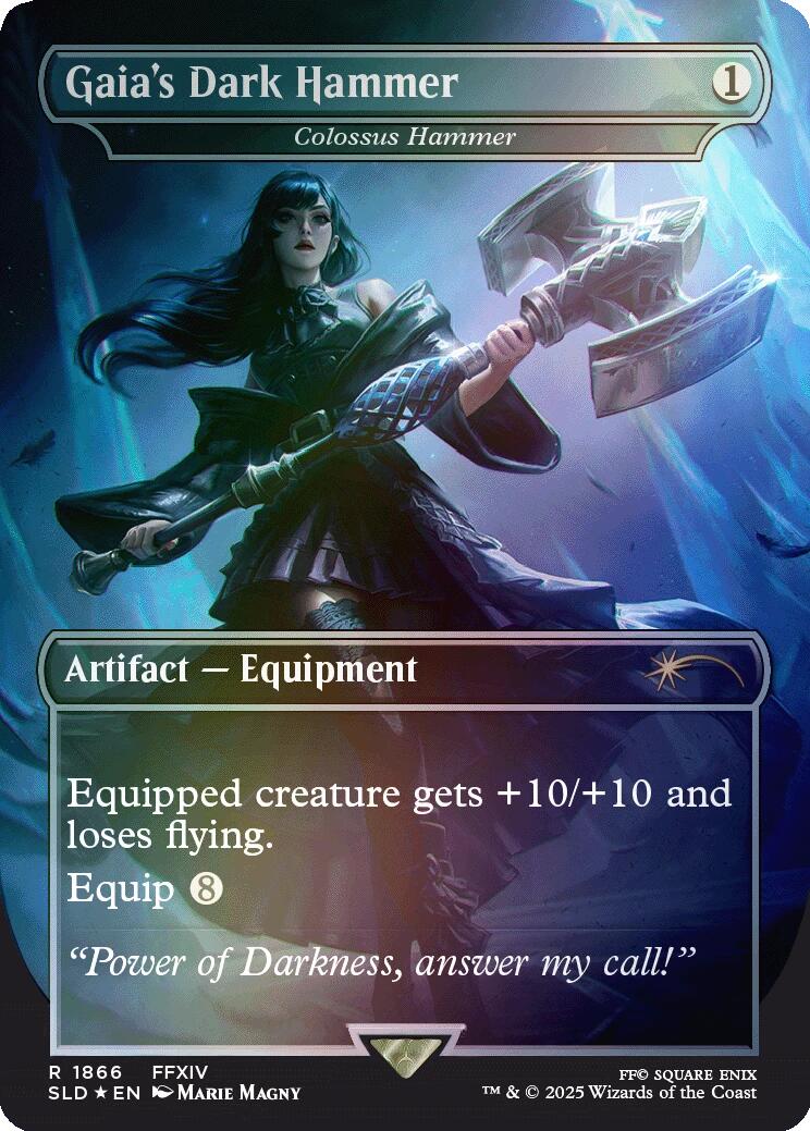 Gaia's Dark Hammer - Colossus Hammer (Rainbow Foil) [Secret Lair Drop Series] | Enigma On Main