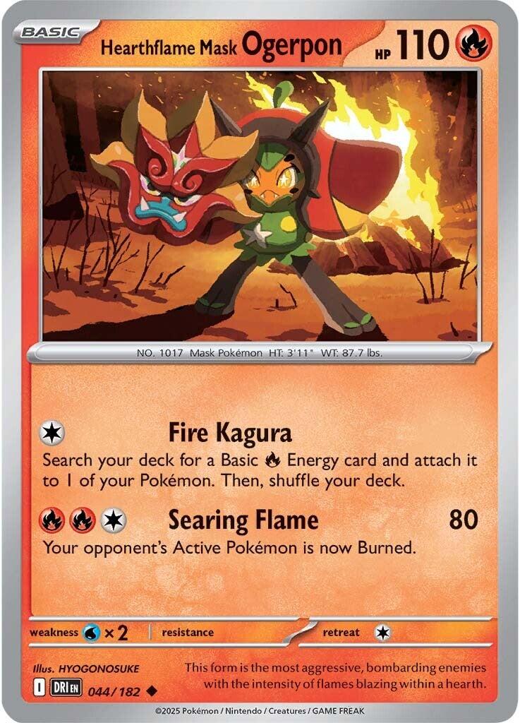 Hearthflame Mask Ogerpon (044/182) [Scarlet & Violet: Destined Rivals] | Enigma On Main