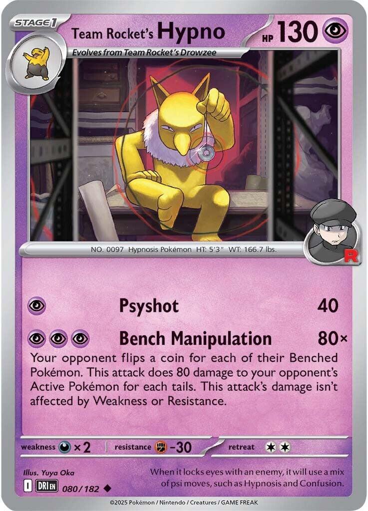 Team Rocket's Hypno (080/182) [Scarlet & Violet: Destined Rivals] | Enigma On Main