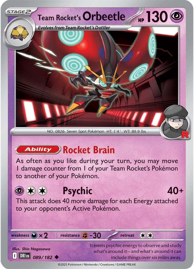 Team Rocket's Orbeetle (089/182) [Scarlet & Violet: Destined Rivals] | Enigma On Main