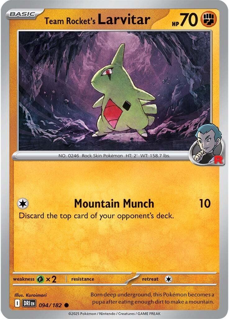 Team Rocket's Larvitar (094/182) [Scarlet & Violet: Destined Rivals] | Enigma On Main