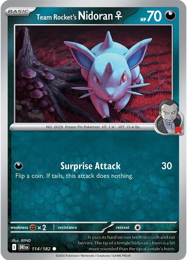 Team Rocket's Nidoran (114/182) [Scarlet & Violet: Destined Rivals] | Enigma On Main