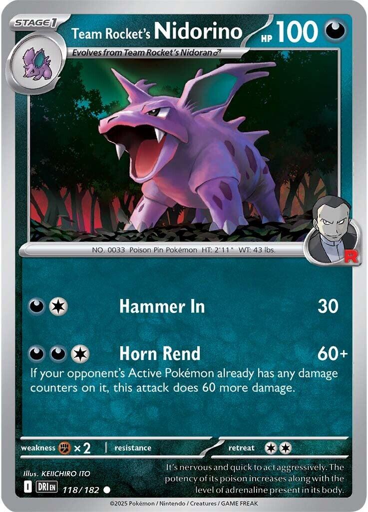 Team Rocket's Nidorino (118/182) [Scarlet & Violet: Destined Rivals] | Enigma On Main