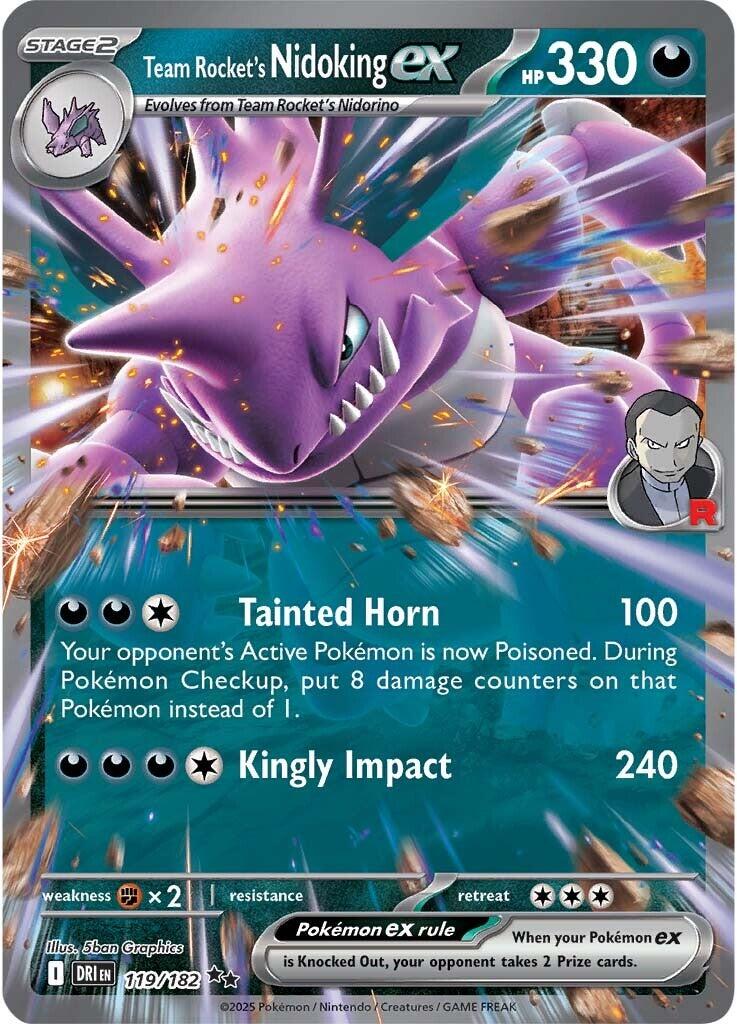 Team Rocket's Nidoking ex (119/182) [Scarlet & Violet: Destined Rivals] | Enigma On Main