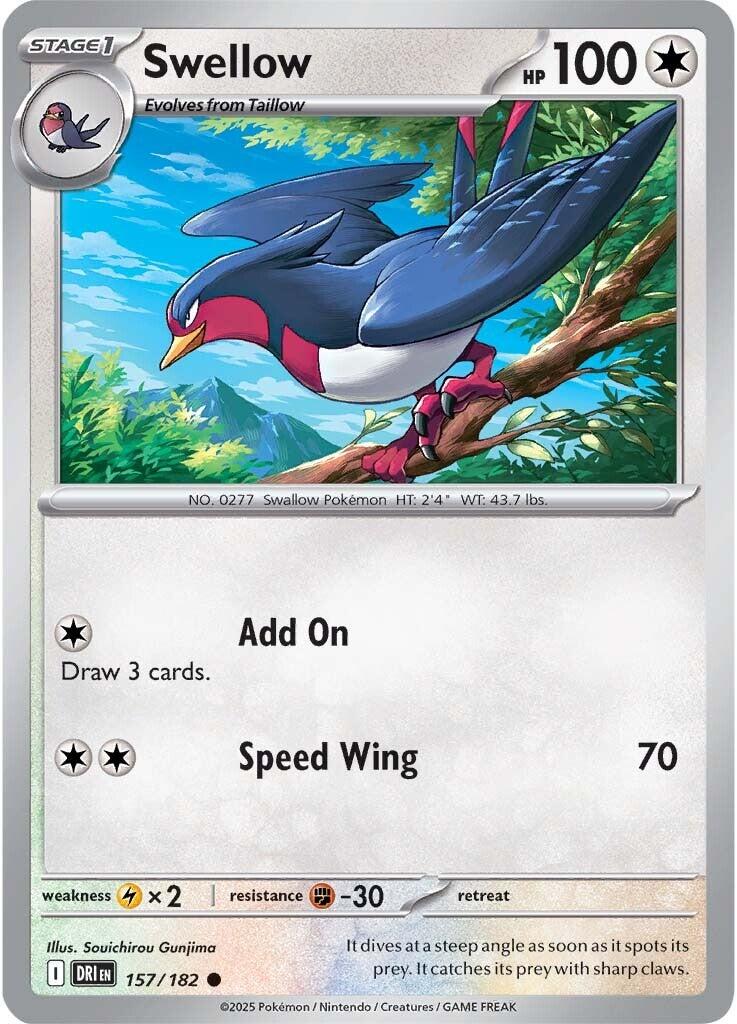 Swellow (157/182) [Scarlet & Violet: Destined Rivals] | Enigma On Main