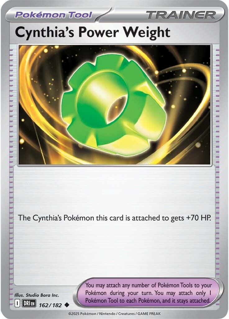 Cynthia's Power Weight (162/182) [Scarlet & Violet: Destined Rivals] | Enigma On Main