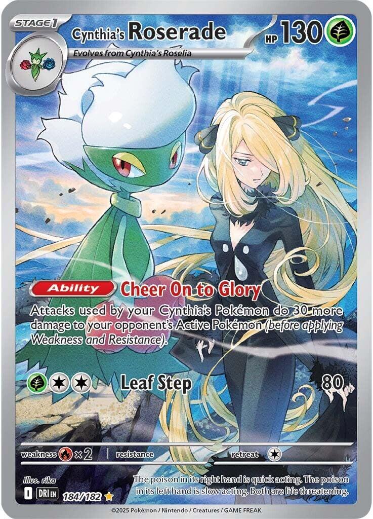Cynthia's Roserade (184/182) [Scarlet & Violet: Destined Rivals] | Enigma On Main