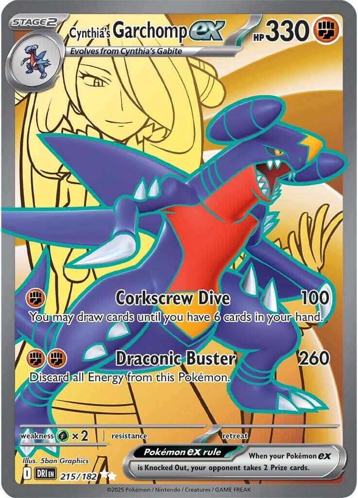 Cynthia's Garchomp ex (215/182) [Scarlet & Violet: Destined Rivals] | Enigma On Main