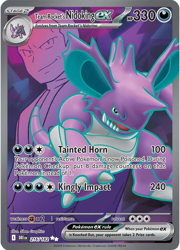 Team Rocket's Nidoking ex (216/182) [Scarlet & Violet: Destined Rivals] | Enigma On Main