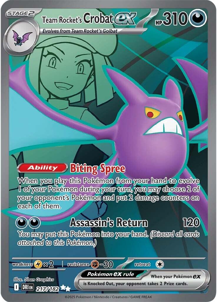Team Rocket's Crobat ex (217/182) [Scarlet & Violet: Destined Rivals] | Enigma On Main