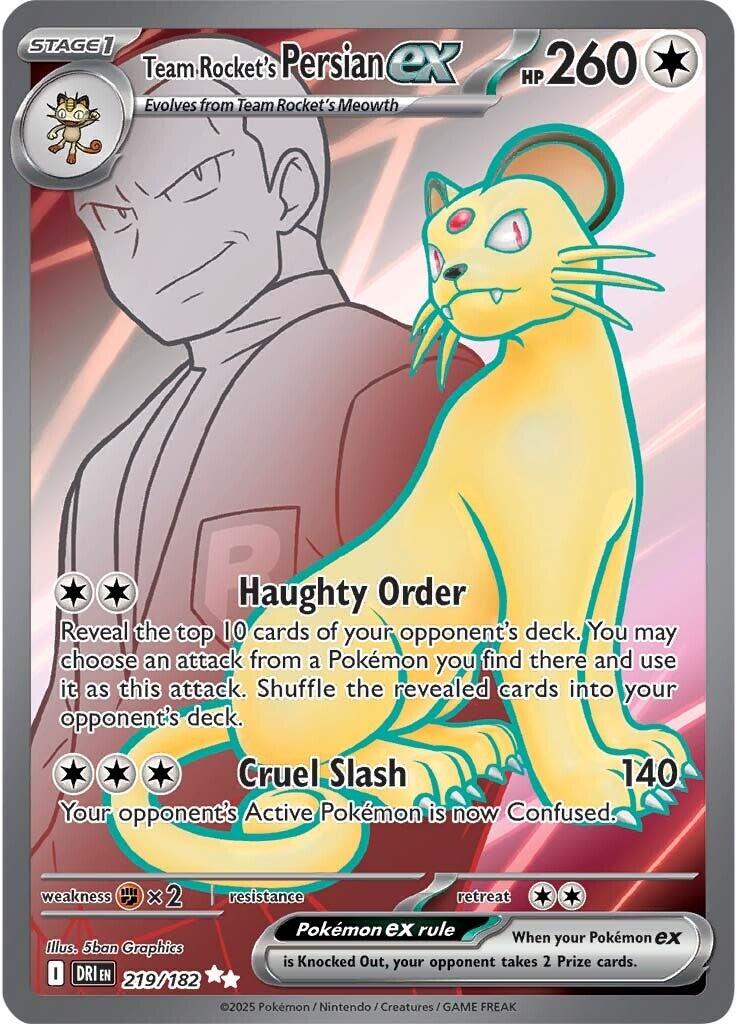Team Rocket's Persian ex (219/182) [Scarlet & Violet: Destined Rivals] | Enigma On Main