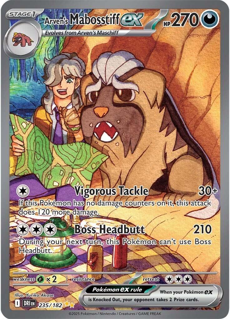 Arven's Mabosstiff ex (235/182) [Scarlet & Violet: Destined Rivals] | Enigma On Main
