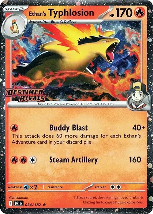 Ethan's Typhlosion (034/182) (Destined Rivals Stamp) [Scarlet & Violet: Destined Rivals] | Enigma On Main