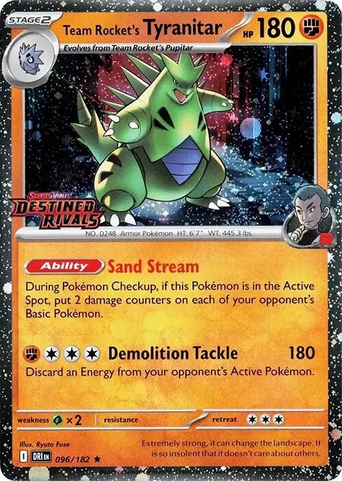 Team Rocket's Tyranitar (096/182) (Destined Rivals Stamp) [Scarlet & Violet: Destined Rivals] | Enigma On Main