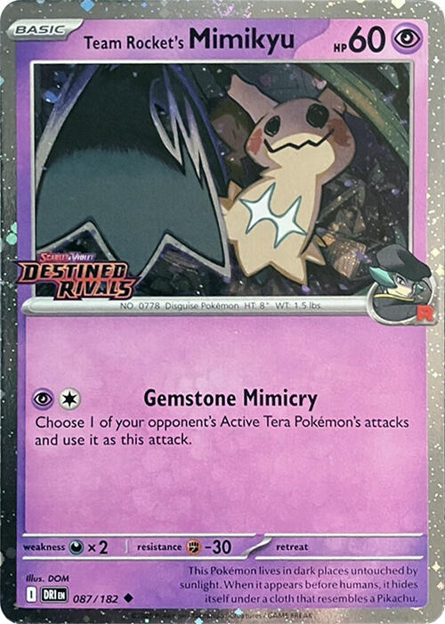 Team Rocket's Mimikyu (087/182) (Destined Rivals Stamp) [Scarlet & Violet: Destined Rivals] | Enigma On Main