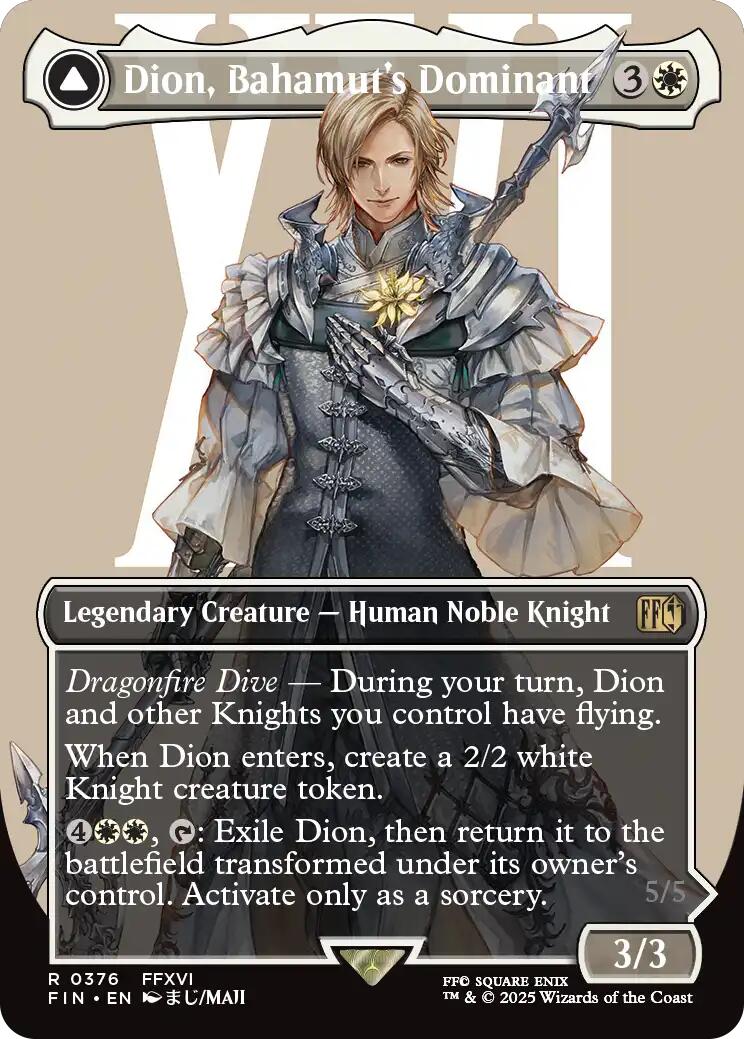 Dion, Bahamut's Dominant // Bahamut, Warden of Light (Borderless) [FINAL FANTASY] | Enigma On Main