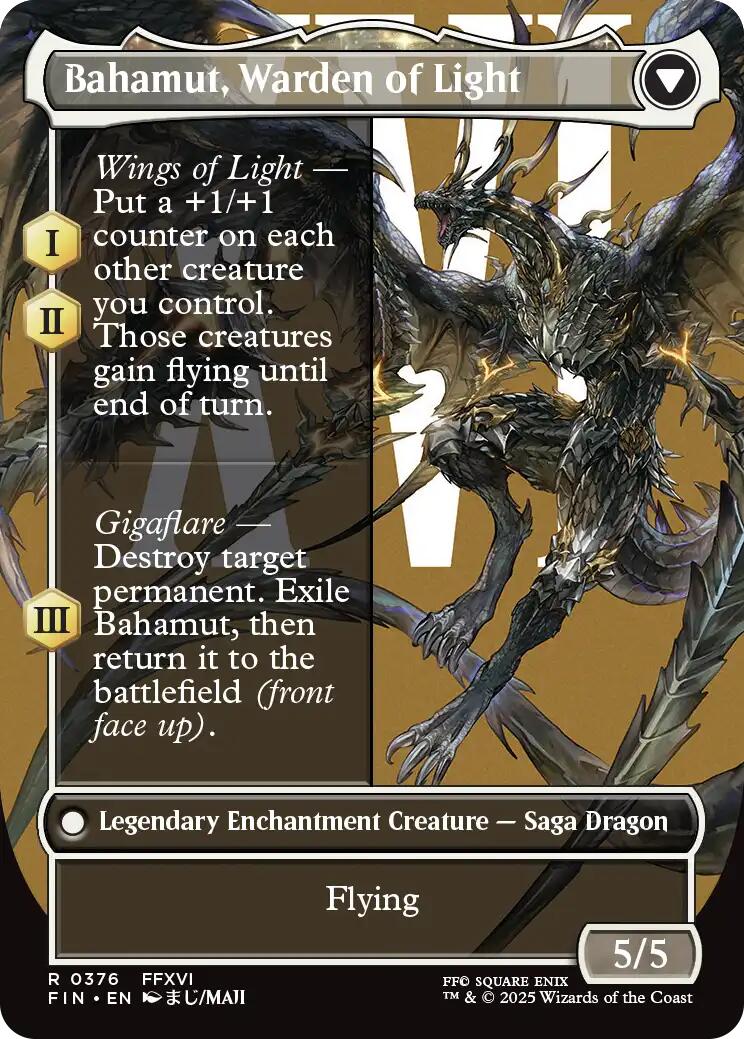 Dion, Bahamut's Dominant // Bahamut, Warden of Light (Borderless) [FINAL FANTASY] | Enigma On Main