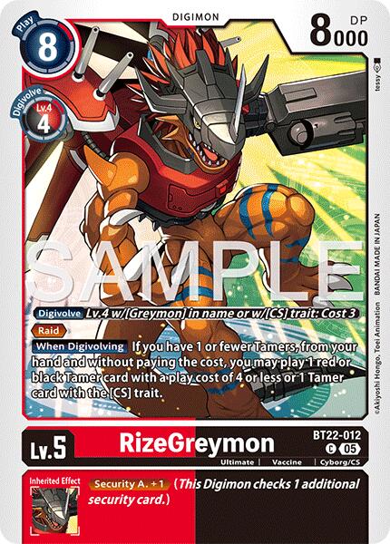 RizeGreymon [BT22-012] [Cyber Eden] | Enigma On Main