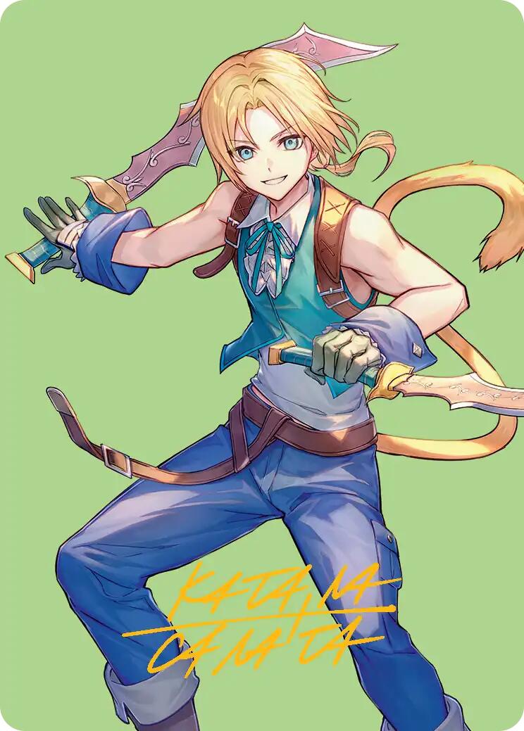 Zidane, Tantalus Thief Art Card (Gold-Stamped Signature) [FINAL FANTASY Art Series] | Enigma On Main